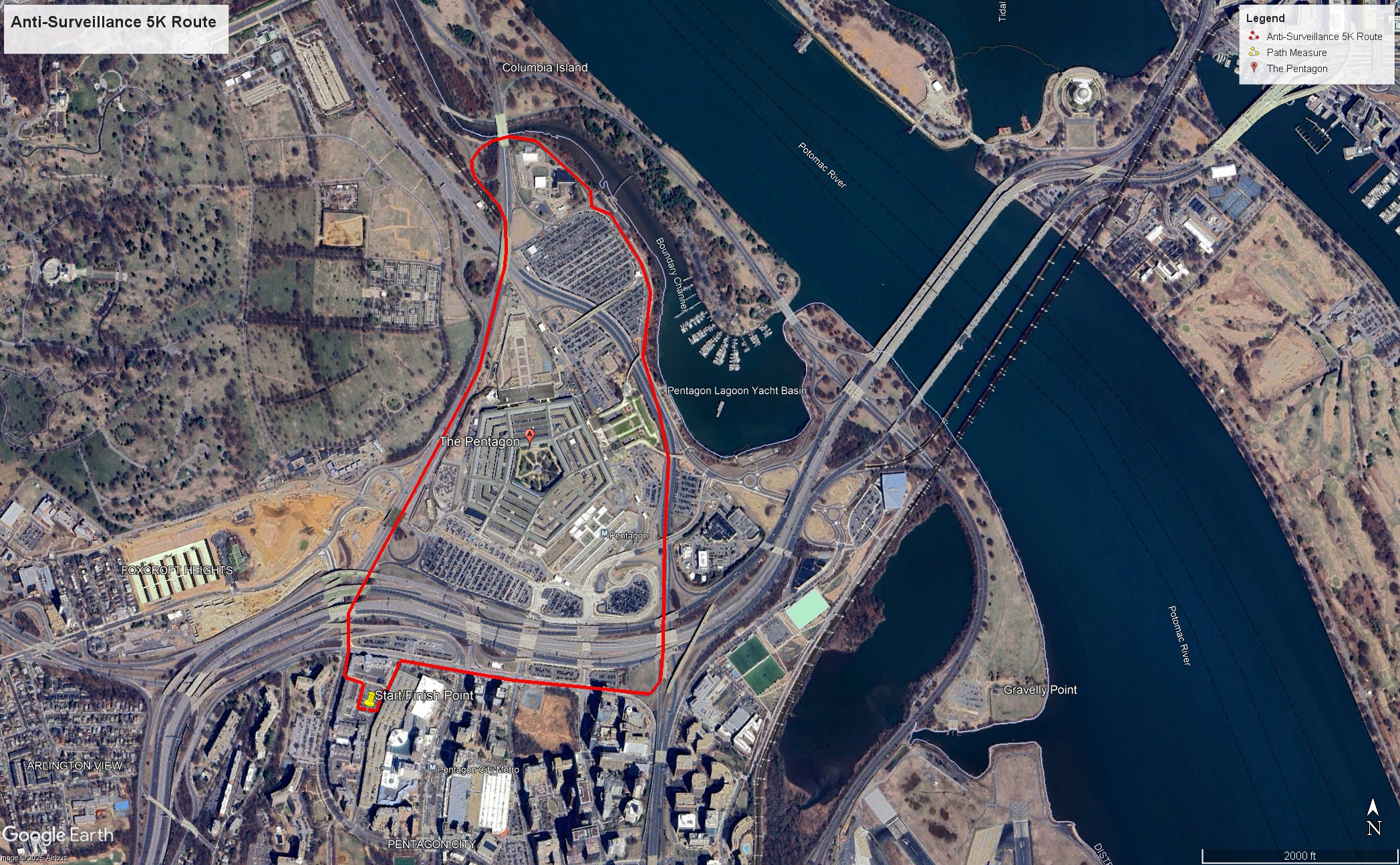 Liberty Run 5K Route Map